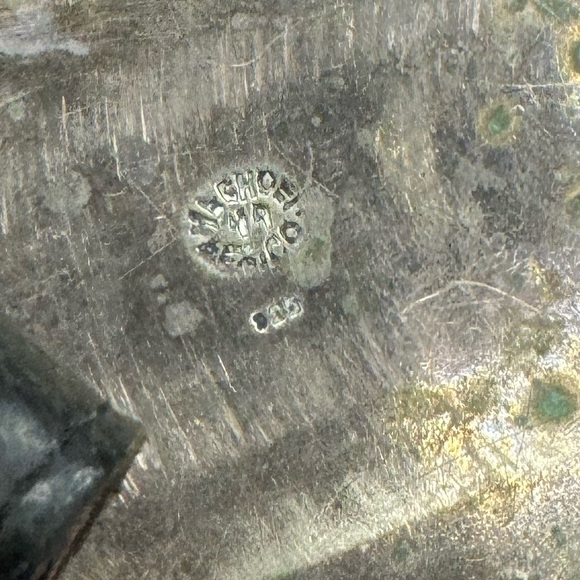 Lucchese men’s belt with abalone sterling silver made in Mexico large buckle - Picture 2 of 10